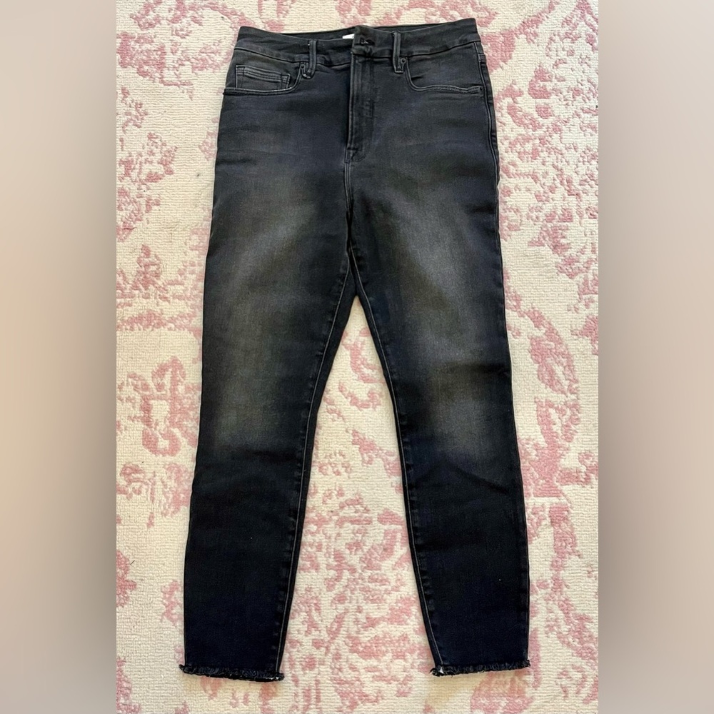 Brand New Good American Faded Black Skinny Jeans
